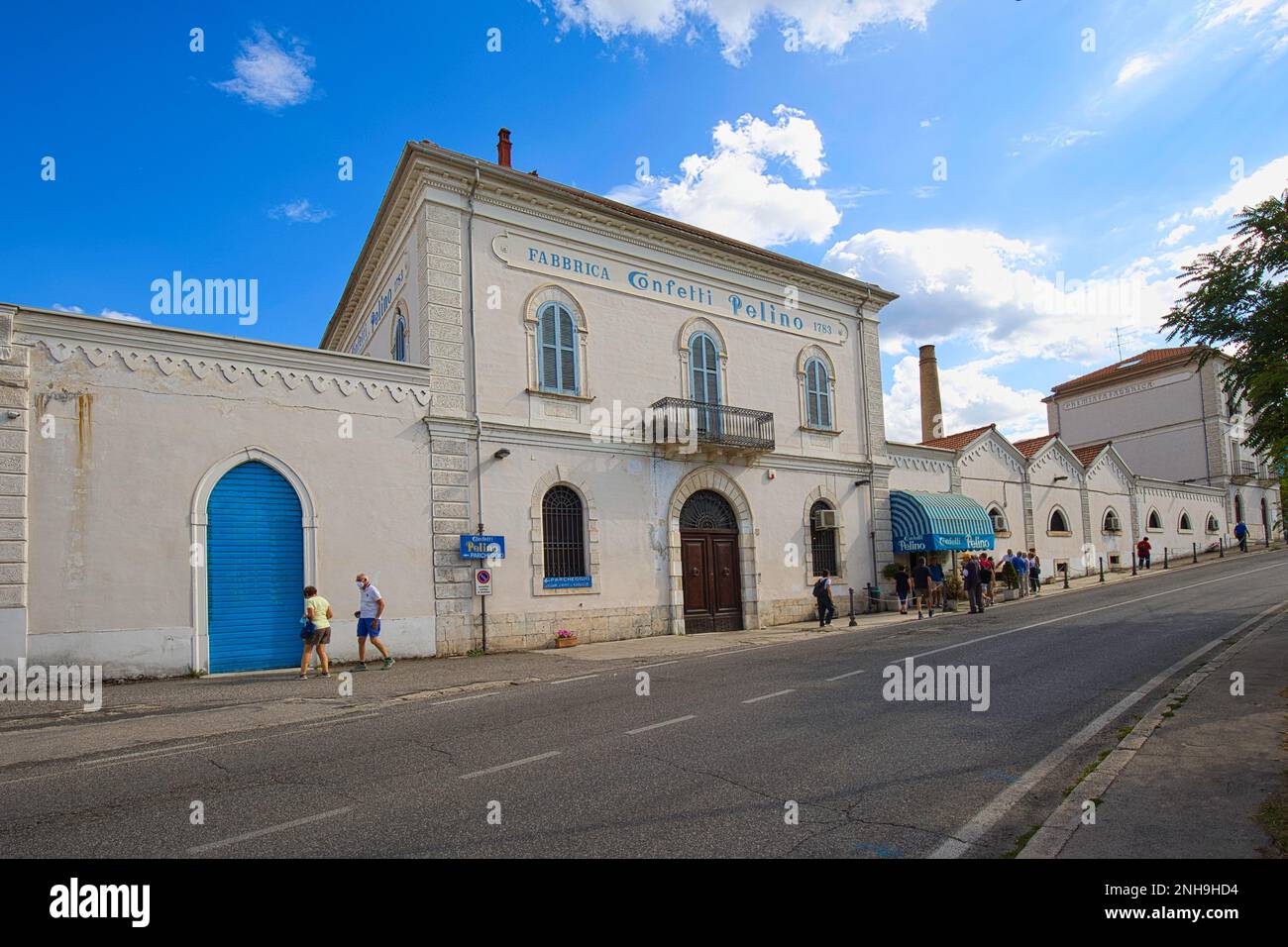 Sulmona, L`Aquila, Italy - 23 August 2022: Confetti Mario Pelino was founded in 1783 by B. Pelino and is one of the oldest confectioneries in Italy. Stock Photo